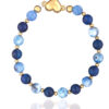 Stylish Blue Agate Bracelet with Adjustable Clasp