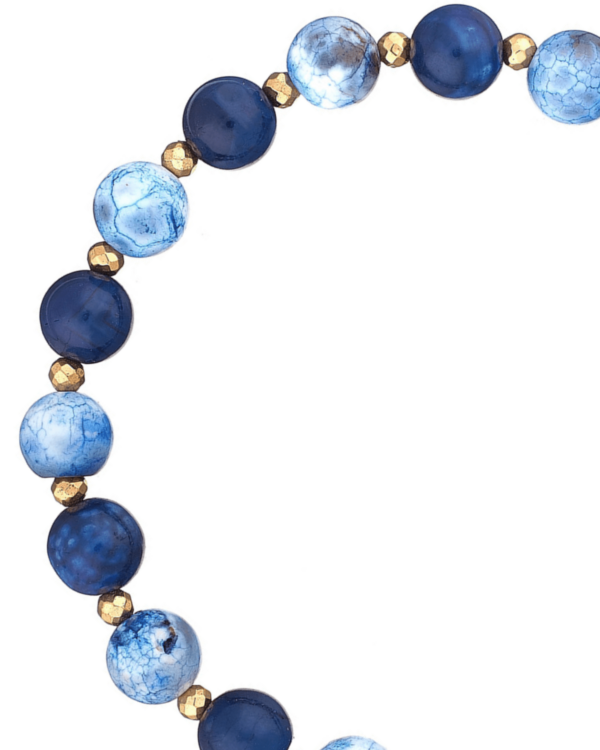 Blue Agate Stone Bracelet for Women