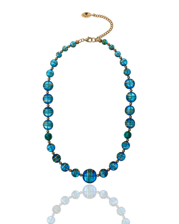 Mxdx35129 The Gem Stories Murano Necklace Blue Shades