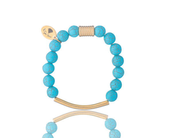 Turquoise Bracelet with Tube - Statement Jewelry