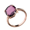 Amethyst Baroque Ring in Rose Gold Plated Setting
