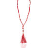 Elegant red necklace with vibrant gemstones