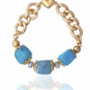 Light Blue Agate Bracelet - Natural Stone Jewelry