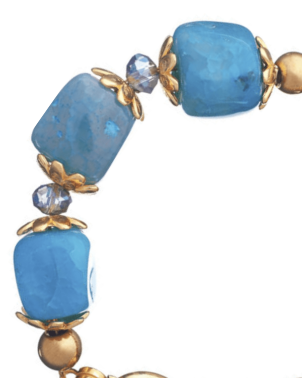 Light Blue Agate Bracelet - Unique Handmade Jewelry