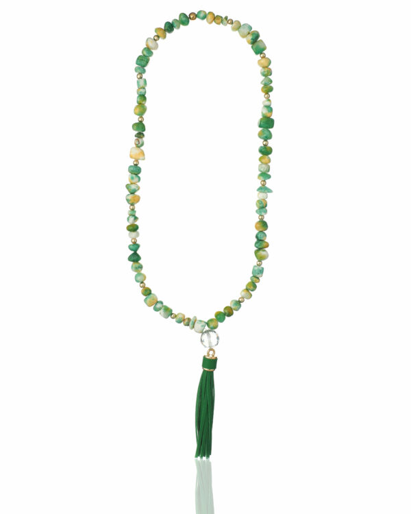 Elegant Green Necklace with Gemstone Accents