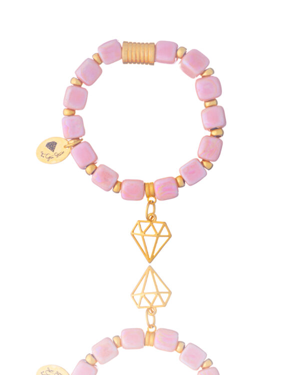 Ceramic Pink Bracelet - Elegant Jewelry