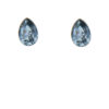 Crystal Silver Night Pear-Shaped Silver Earrings