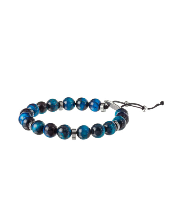 Blue Tiger Eye Bracelet with Natural Stone Beads