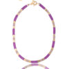 Fuchsia arrow-shaped hematite pendant on a sleek necklace