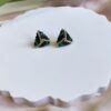 S51z39943 The Gem Stories Triangle Miyuki Stud Earrings–dynamic Green