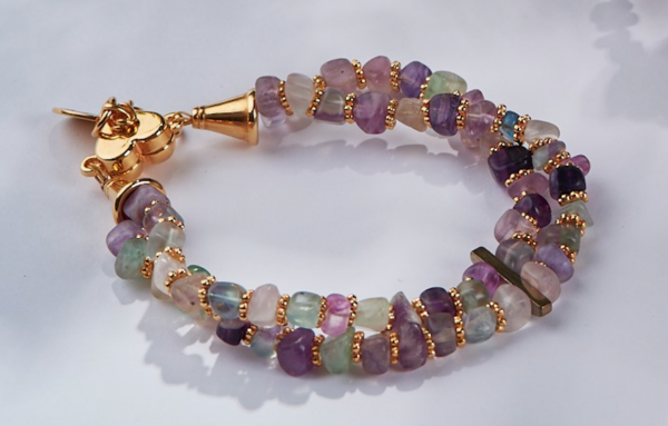 Natural Fluorite Bracelet - Healing Crystal Jewelry