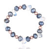 Crystal and Moonstone Chips Bracelet - Natural Gemstone Jewelry