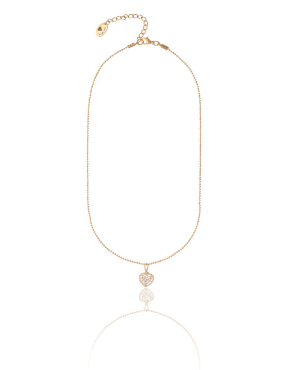 Elegant cubic zirconia heart necklace for women