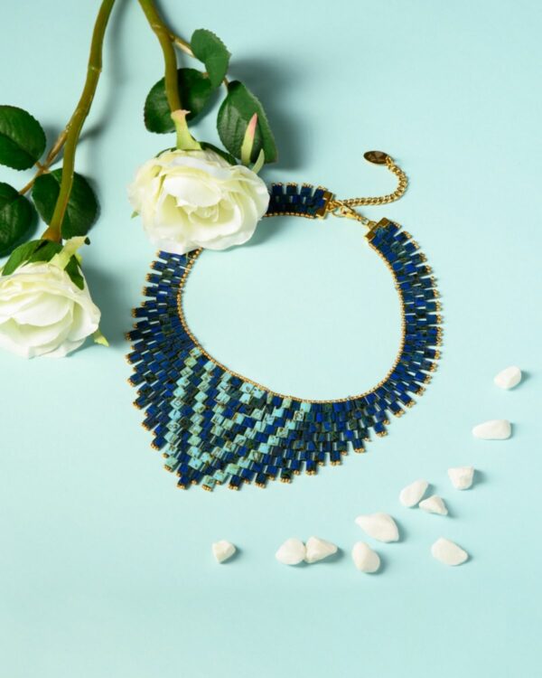 Miyuki Tila Wonder Necklace with Geometric Design