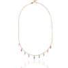 Gold necklace with navete multicolor crystals