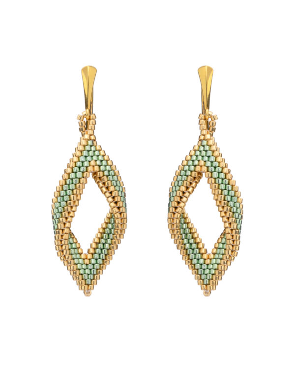 Tiym38420 The Gem Stories Miyuki Peyote Earrings Sea Green 2