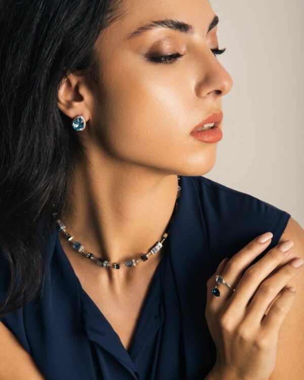 Stylish Aquamarine Crystal Jewelry Set for Women