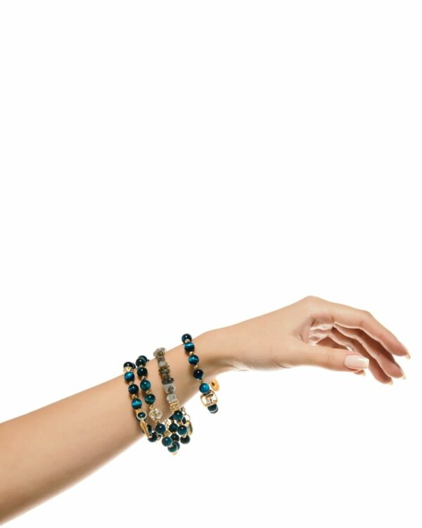Blue Tiger Eye Bracelet - Elegant Natural Stone Jewelry