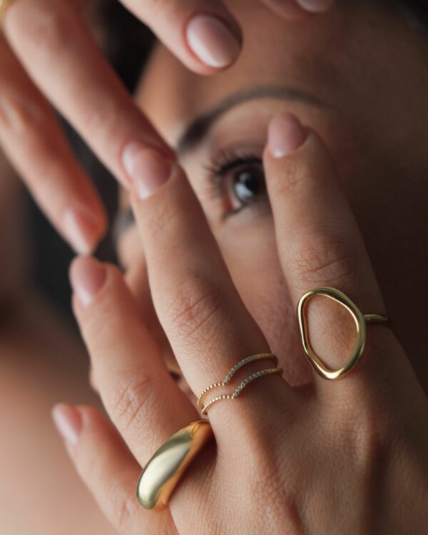 Urban Chic Rings Set with Modern Design and Elegant Finish