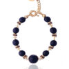 Agate Bracelet with Swarovski Rondelle Beads - Handcrafted Fashion Jewelry