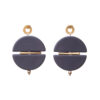 Modern Rubber Earrings with Stylish Metal Accents