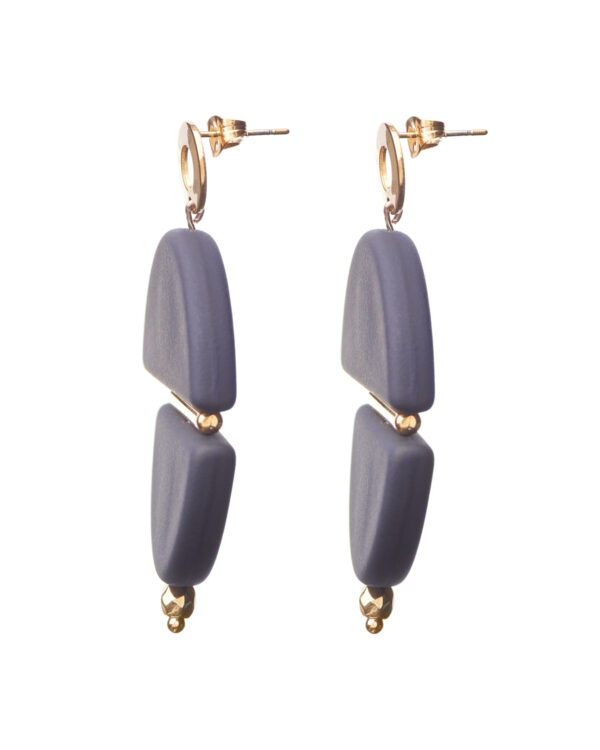 Rubber Earrings with Gold Accents