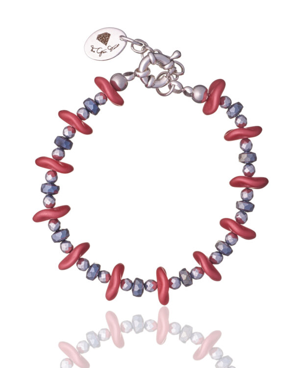 Coral Ornela Ripple Bracelet - Handcrafted Jewelry