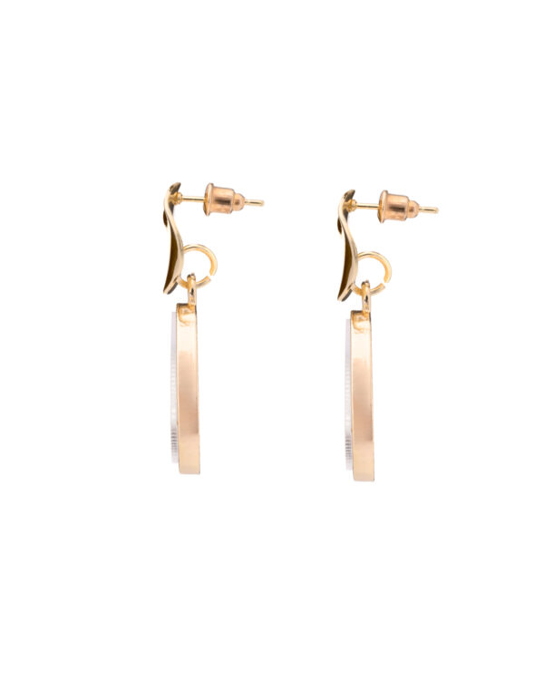 Ivory Earrings with Gold Accents