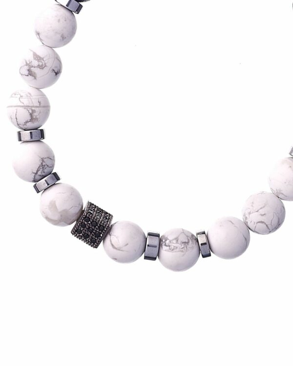 Men Bracelet with Rhinestone Cube