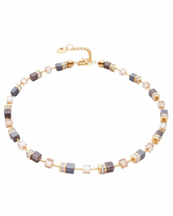 Faceted smoky quartz pendant necklace