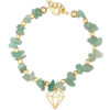 Aventurine Diamond Bracelet - Radiant Gemstone Jewelry