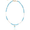 Turquoise Necklace With Element featuring intricate design