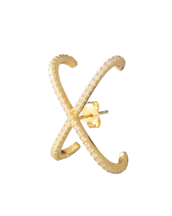 Xc5m27756 The Gem Stories Ear Hug X Gold Plated