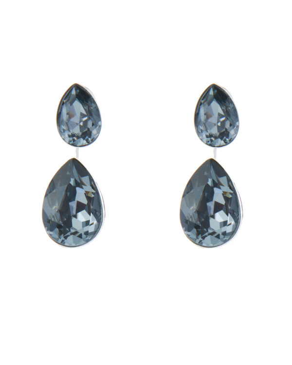 Y73k4811 The Gem Stories Crystal Silver Night Earrings Two Uses
