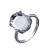 Yblo4980 The Gem Stories Crystal Silver Night Baroque Ring Rhodium