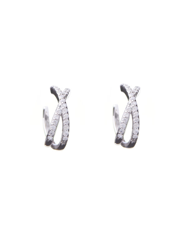 Zvr96308 The Gem Stories 925 Silver Clip Earrings Rhodium Plated