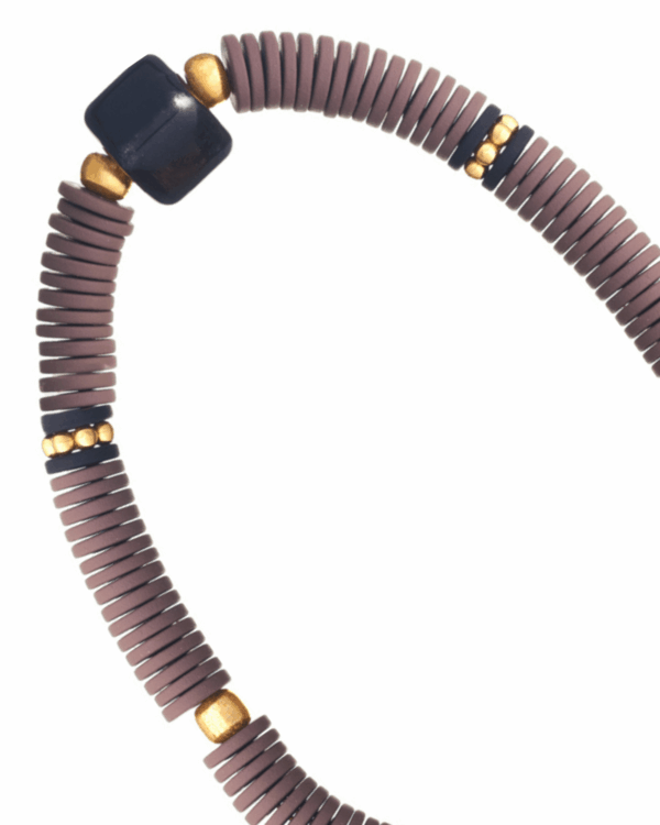 Brown Bracelet with Cube - Stylish jewelry for modern fashion