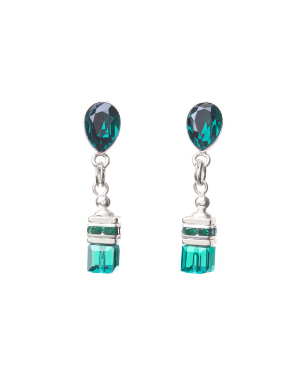 3pva6297 The Gem Stories Emerald Silve Earrings