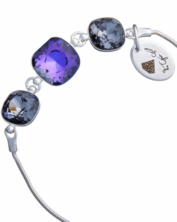 Modern Heliotrope Adjustable Square Bracelet with chic design