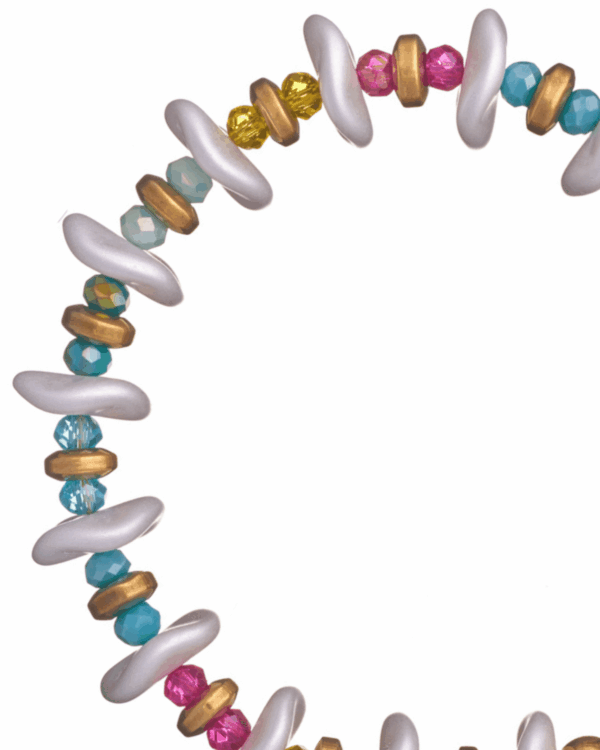 White Ripple Bracelet - Ornela Pastel Collection