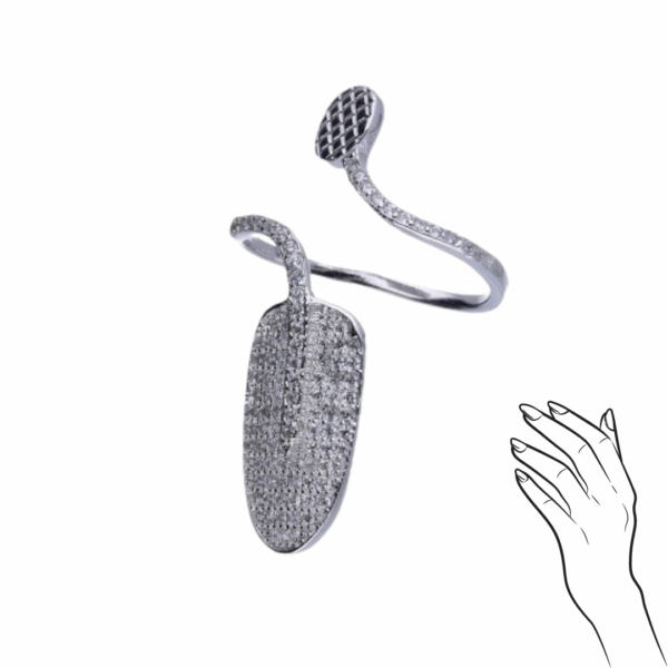 Silver Nails Ring Circle - Stylish Fashion Accessory