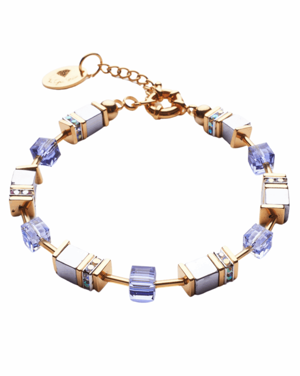  Lavender and Tanzanite Gemstone Bracelet
