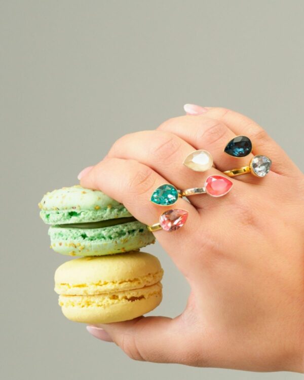 Assorted Colourful Crystal Rings