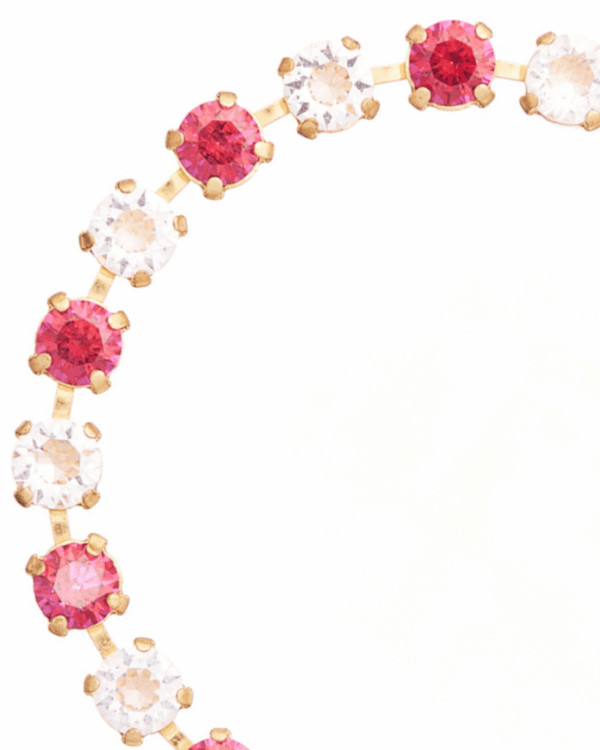 Adjustable Dark Red Crystal Cupchain Bracelet