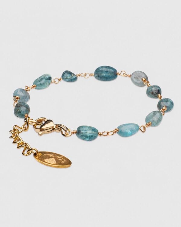 Light Green Apatite Bracelet featuring natural apatite stones in a delicate design