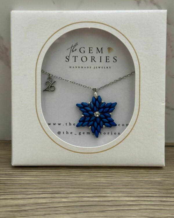 XMAS Necklace Royal Blue Star - Chain 70cm