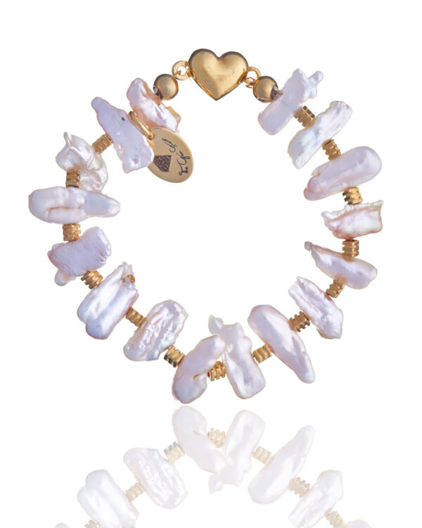 Mother of Pearl Sticks Bracelet featuring natural mother of pearl sticks in an elegant design