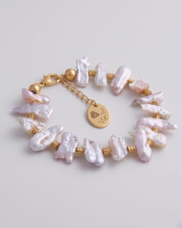 Mother of Pearl Sticks Bracelet featuring natural mother of pearl sticks in an elegant design