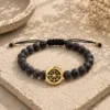 Handmade Compass Lava bracelet concept by The Gem Stories