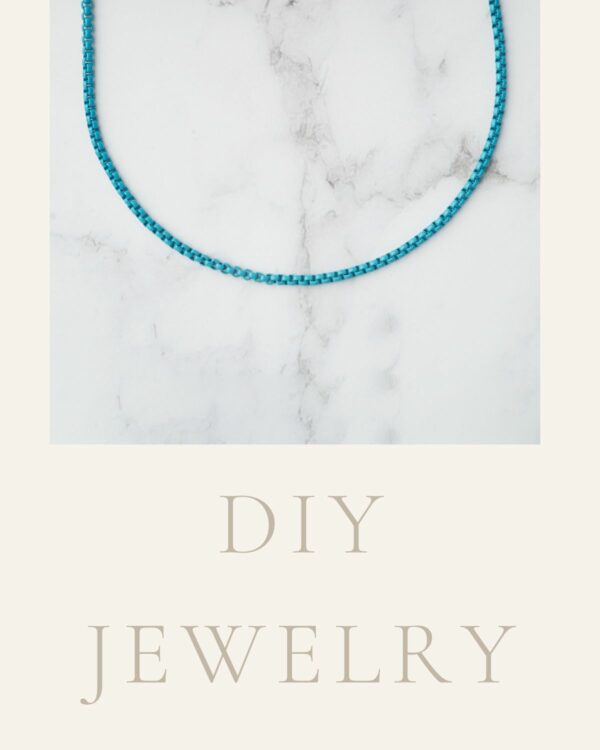 Azure Box Link Chain - 50cm Necklace for DIY Jewelry